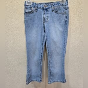Angels Light Blue Cropped Women's Jeans